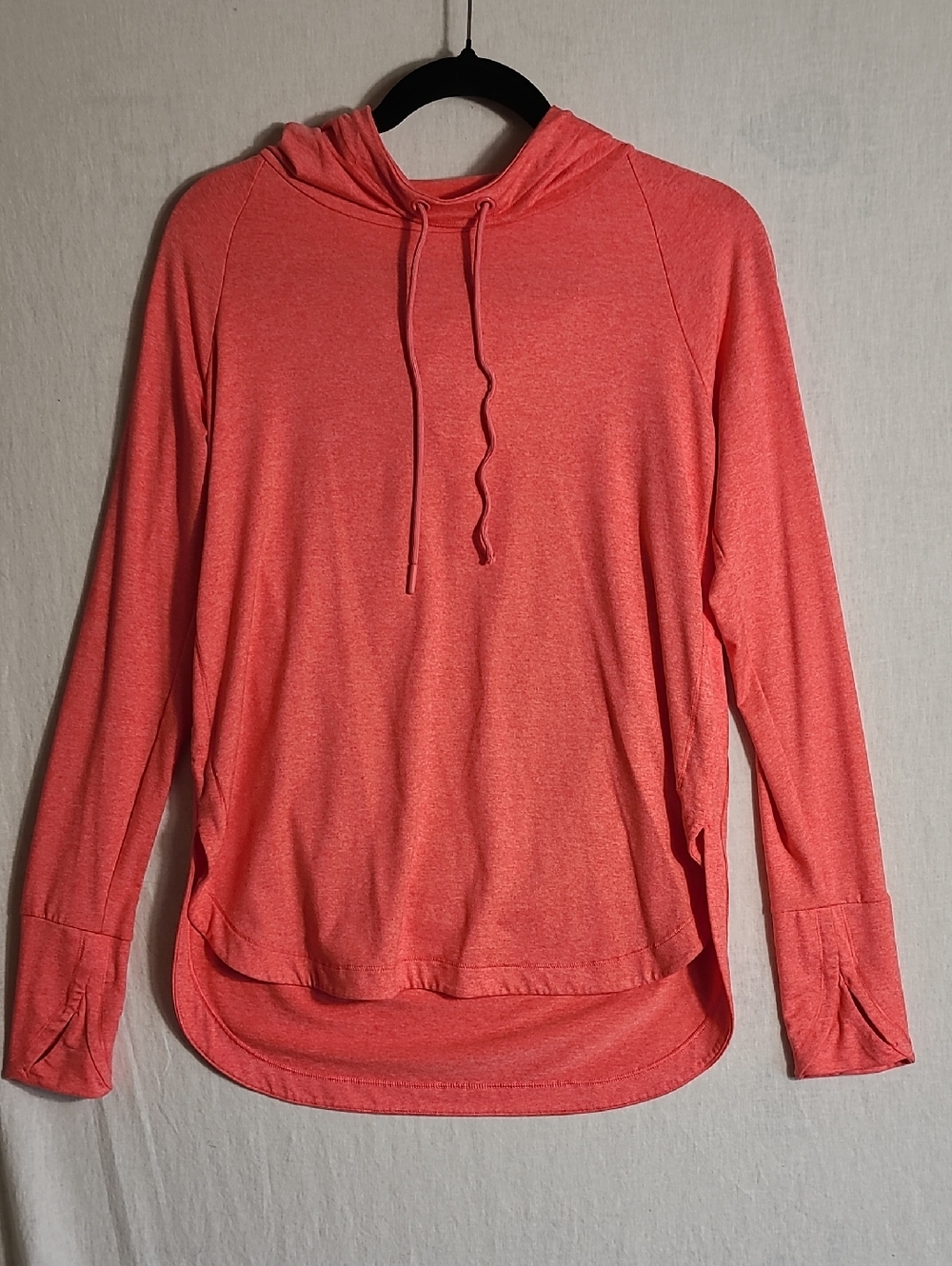 Athleta Uptempo Coral Pullover Hoodie W/ Thumbholes Size Small